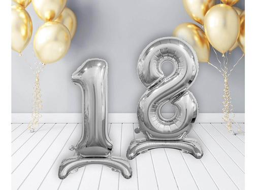 Fólialufi készlet 18 ezüst - 74 cm-es lufikból