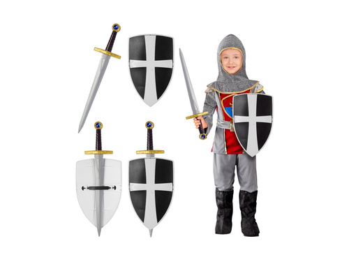 Keresztes lovag szett: pajzs és kard - kard 49 cm, pajzs 19 cm