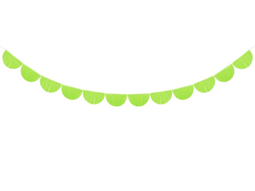 Selyempapír füzér Zöld bojtok - 300 cm - 1 db.