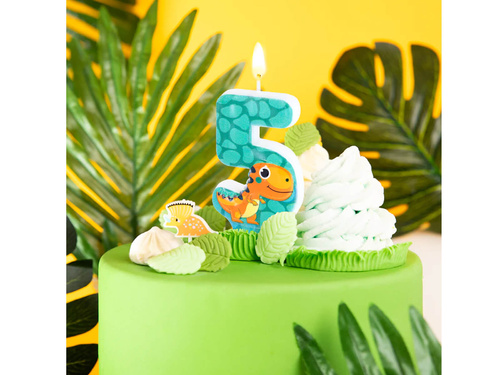 Számgyertya Dinoszauruszok - 5 - öt - öt