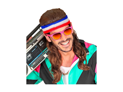 Kék, fehér és piros haj sport karszalag