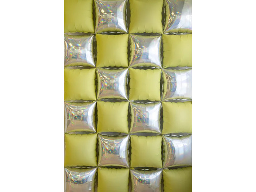 Fólialufi Holografikus sárga négyzetek - 35 x 35 cm - 4 db.