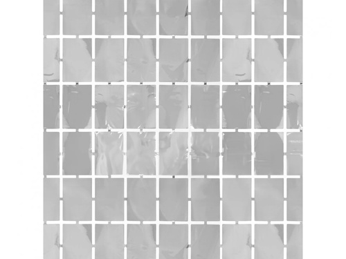 Ezüst négyzet alakú függöny - 100 x 200 cm