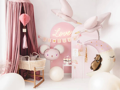 Lógó rózsaszín rózsaszínű lufidísz - 1 db.