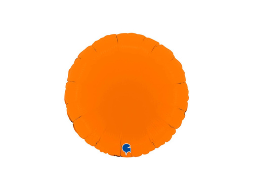 Kerek matt narancssárga fólialufi - 14" - 1 db.