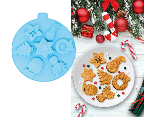 Karácsonyi kekszforma - 7 db.