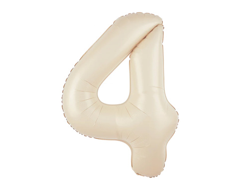 Fólialufi krémszínű lufi 4-es szám - 100 cm - 1 db.