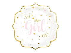 Baby Girl papírtányér - 21 cm - 10 db.