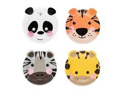 Papírtányér születésnapra Állatok - 18 cm - 4 db.