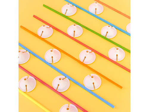 EKO papírpálcikák lufi dugókkal - vegyes színek - 10 db.