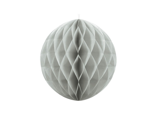 Függő gömb dekoráció világosszürke - 30 cm - 1 db.