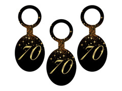 Pezsgő vodka medálok hetvenedik születésnapra - 8 db.