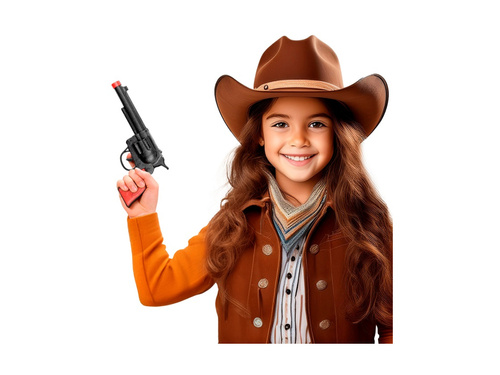 Fekete cowboy pisztoly - 23 cm