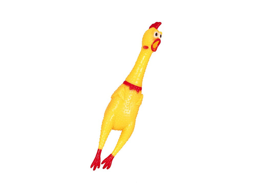 Gumiból készült nyikorgó csirkejáték - 1 db.