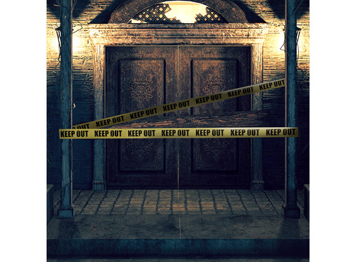 Dekoráció Keep Out szalag - 6 m - 1 db.