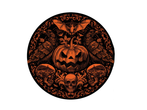 Halloween papírtányér Kísérteties tök - 23 cm - 6 db.