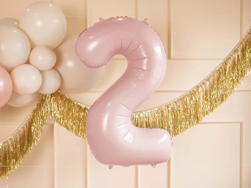 Fólia lufi világos rózsaszín szám 2 - 72 cm - 1 db.