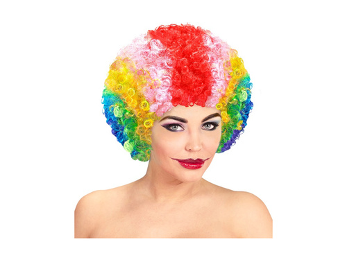 Többszínű göndör afro haj paróka