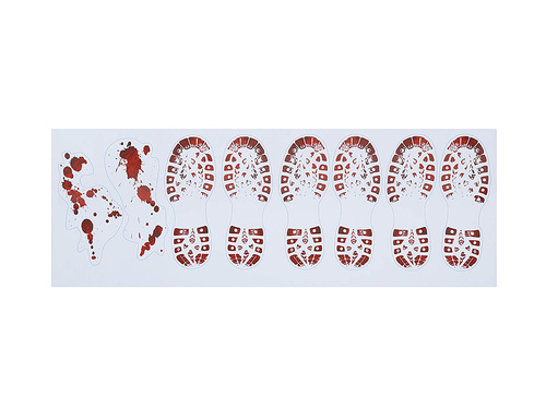 Halloween véres lábnyomok matricák