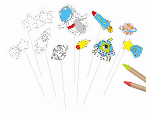 Kozmosz fotó kellékek színesre - 10 db.