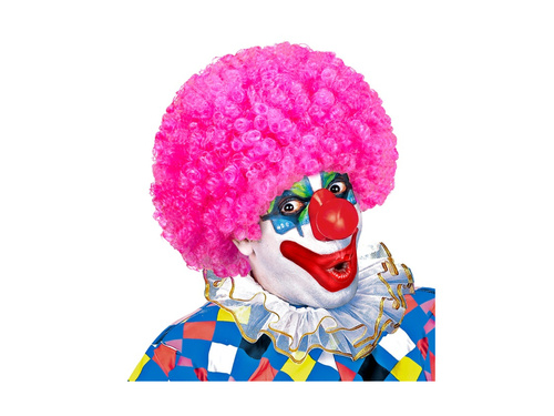 Göndör bohóc paróka rózsaszín afro haj