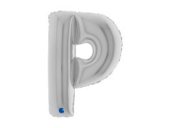 Fólia lufi P betű ezüst - 40" - 1 db.