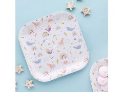 Elvarázsolt világ születésnapi papírtányérok - 23 cm - 8 db.