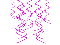 Függődísz fukszia örvények - 60 cm - 5 db.