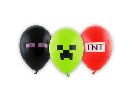 TNT Pixels nyomtatott lufi - 30 cm - 6 db.