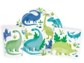 Csészék + tányérok + papírszalvéta készlet születésnapi dinoszauruszokhoz - 32 db.