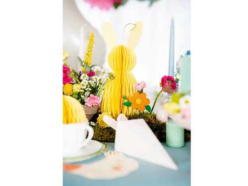 Rózsás függődísz Sárga nyuszi - 30 cm - 1 db.