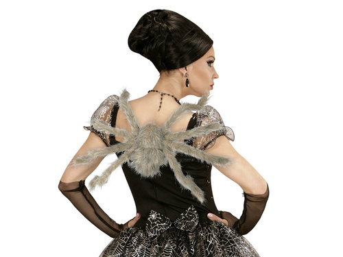 Halloween szőrös pók dekoráció - 75 cm - 1 db.