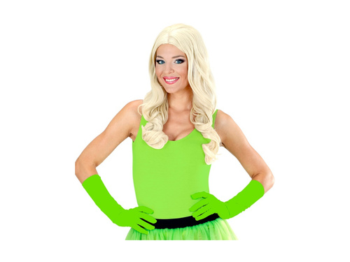 Neonzöld hosszú kesztyű 40 cm