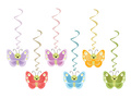 Akasztós dekoráció tavaszi pillangók - 6 db.