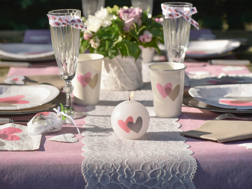 Csipke asztali futó dísz - fehér - 18 cm x 3 m - 1 db.