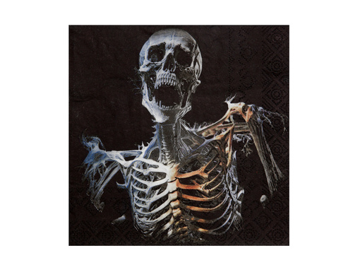 Halloween csontváz szalvéták - 33 cm - 20 db.