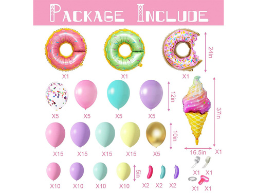 Pasztell lufi girland lufi készlet - 139 db.