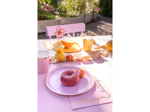 Pasztell születésnapi papírtányérok - 21 cm - 6 db.