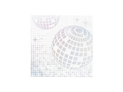 Disco Silver szalvéta - 33 cm - 10 db.