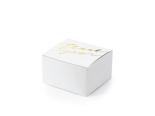 Vendégdobozok arany köszönöm felirattal - 10 db.
