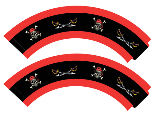 Cupcake liners kalóz - 6 db.