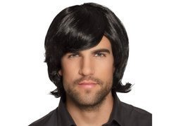 Fekete paróka rojtokkal - 1 db.