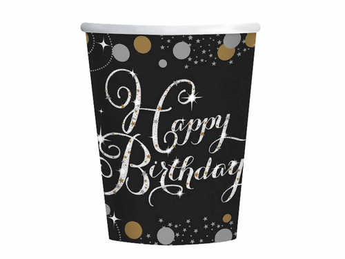 Papírpoharak születésnapokra - 250 ml - 8 db.