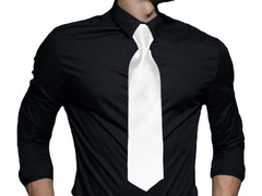 Fehér nyakkendő - 38 cm - 1 db.