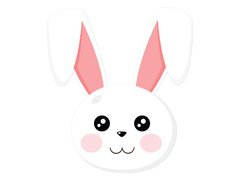 Kétoldalas dekoráció Nyúl - 30 x 34 cm