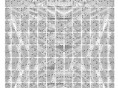 Ezüst négyzet alakú függöny csillagokkal - 100 x 200 cm