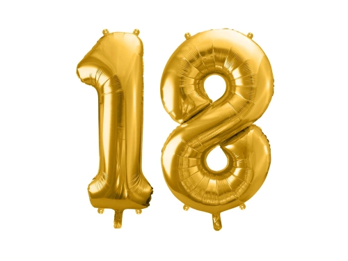 18-as számú aranyszínű fólialufi - 86 cm - 2 db.