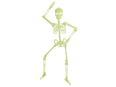Fluoreszkáló függő dekoráció Skeleton - 92 cm - 1 db.