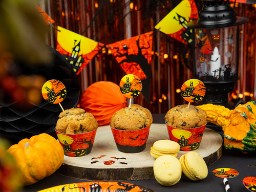 Kísértetjárta ház cupcake tokok - 6 db.