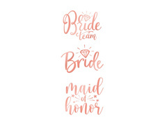 Mosható női estélyi rózsaarany tetoválás - 13 db.